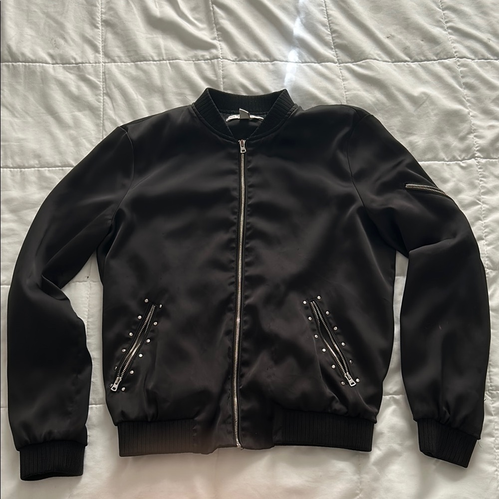 Women's Black Bomber Jacket